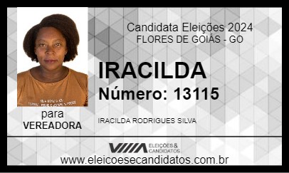 Candidato IRACILDA 2024 - FLORES DE GOIÁS - Eleições