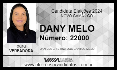 Candidato DANY MELO 2024 - NOVO GAMA - Eleições