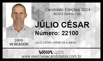 Candidato JÚLIO CÉSAR 2024 - NOVO GAMA - Eleições