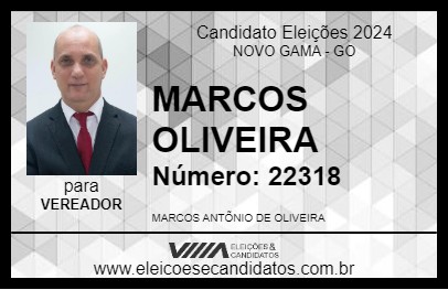 Candidato MARCOS OLIVEIRA 2024 - NOVO GAMA - Eleições