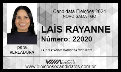 Candidato LAÍS RAYANNE 2024 - NOVO GAMA - Eleições