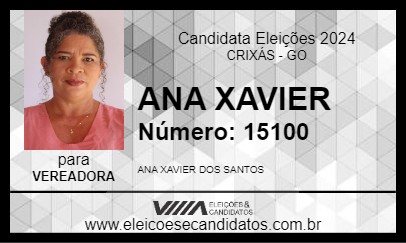 Candidato ANA XAVIER 2024 - CRIXÁS - Eleições