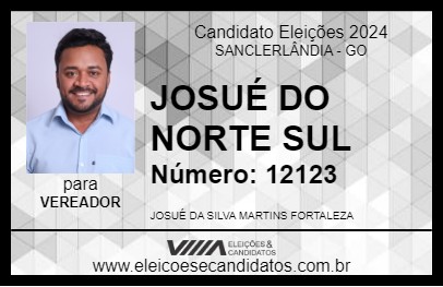 Candidato JOSUÉ DO NORTE SUL 2024 - SANCLERLÂNDIA - Eleições