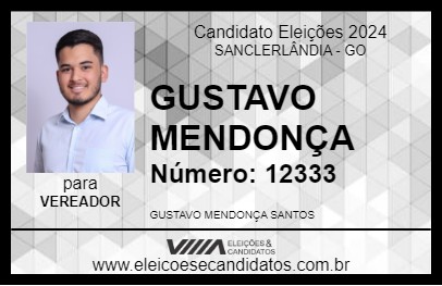 Candidato GUSTAVO MENDONÇA 2024 - SANCLERLÂNDIA - Eleições