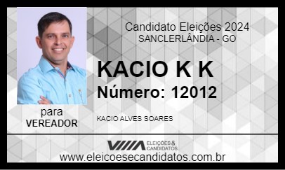 Candidato KACIO K K 2024 - SANCLERLÂNDIA - Eleições