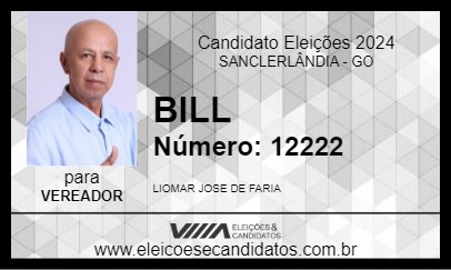 Candidato BILL 2024 - SANCLERLÂNDIA - Eleições