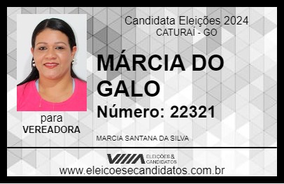 Candidato MÁRCIA DO GALO 2024 - CATURAÍ - Eleições