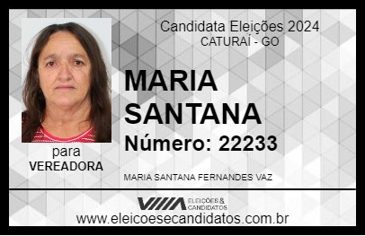 Candidato MARIA SANTANA 2024 - CATURAÍ - Eleições