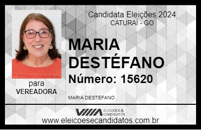 Candidato MARIA DESTÉFANO 2024 - CATURAÍ - Eleições