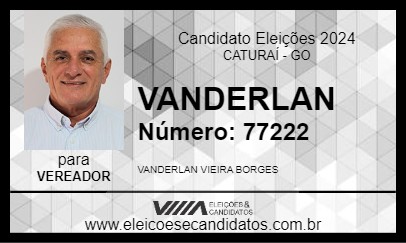 Candidato VANDERLAN 2024 - CATURAÍ - Eleições