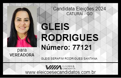 Candidato GLEIS RODRIGUES 2024 - CATURAÍ - Eleições