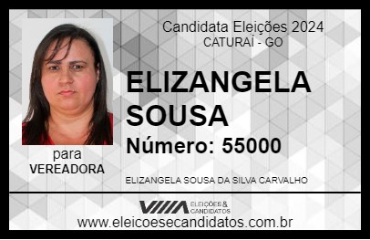 Candidato ELIZANGELA SOUSA 2024 - CATURAÍ - Eleições