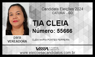 Candidato TIA CLEIA 2024 - CATURAÍ - Eleições