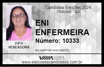 Candidato ENI ENFERMEIRA 2024 - ITARUMÃ - Eleições