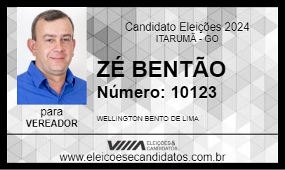 Candidato ZÉ BENTÃO 2024 - ITARUMÃ - Eleições