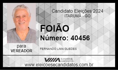 Candidato FERNANDO FOIÃO 2024 - ITARUMÃ - Eleições