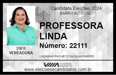 Candidato PROFESSORA LINDA 2024 - BARRO ALTO - Eleições