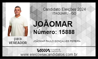 Candidato JOÃOMAR 2024 - ITAGUARU - Eleições