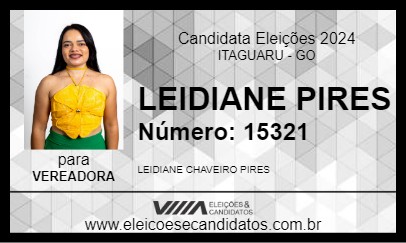 Candidato LEIDIANE PIRES 2024 - ITAGUARU - Eleições