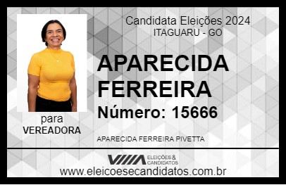 Candidato APARECIDA FERREIRA 2024 - ITAGUARU - Eleições