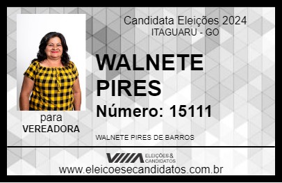 Candidato WALNETE PIRES 2024 - ITAGUARU - Eleições