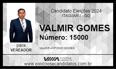 Candidato VALMIR GOMES 2024 - ITAGUARU - Eleições