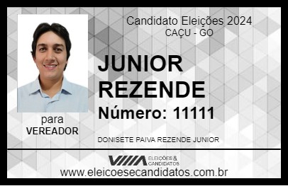 Candidato JUNIOR REZENDE 2024 - CAÇU - Eleições