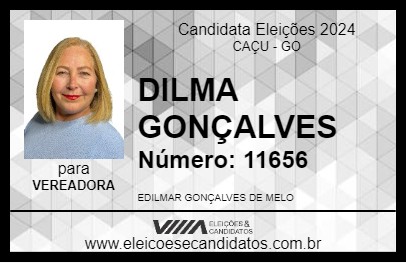 Candidato DILMA GONÇALVES 2024 - CAÇU - Eleições