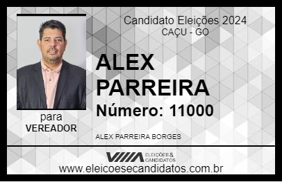 Candidato ALEX PARREIRA 2024 - CAÇU - Eleições