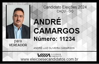 Candidato ANDRÉ CAMARGOS 2024 - CAÇU - Eleições