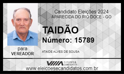 Candidato TAIDÃO 2024 - APARECIDA DO RIO DOCE - Eleições