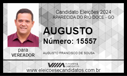 Candidato AUGUSTO 2024 - APARECIDA DO RIO DOCE - Eleições