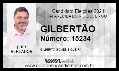 Candidato GILBERTÃO 2024 - APARECIDA DO RIO DOCE - Eleições