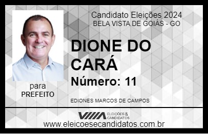 Candidato DIONE DO CARÁ 2024 - BELA VISTA DE GOIÁS - Eleições