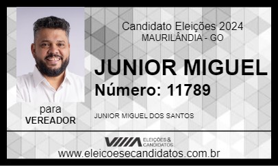 Candidato JUNIOR MIGUEL 2024 - MAURILÂNDIA - Eleições