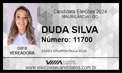 Candidato DUDA SILVA 2024 - MAURILÂNDIA - Eleições