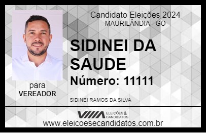 Candidato SIDINEI DA SAUDE 2024 - MAURILÂNDIA - Eleições