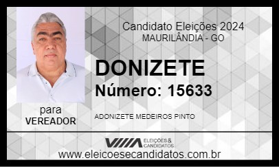 Candidato DONIZETE 2024 - MAURILÂNDIA - Eleições