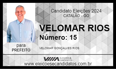 Candidato VELOMAR RIOS 2024 - CATALÃO - Eleições