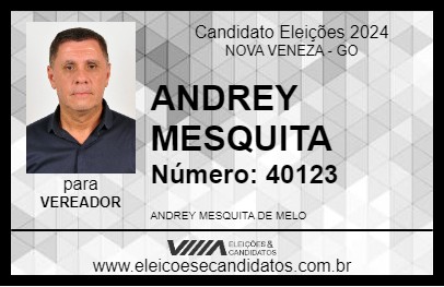 Candidato ANDREY MESQUITA 2024 - NOVA VENEZA - Eleições