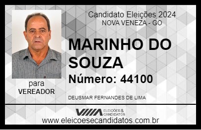 Candidato MARINHO DO SOUZA 2024 - NOVA VENEZA - Eleições