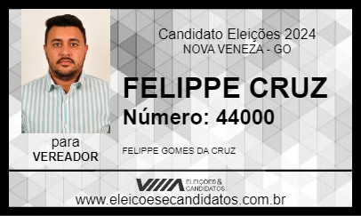 Candidato FELIPPE CRUZ 2024 - NOVA VENEZA - Eleições