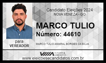 Candidato MARCO TULIO 2024 - NOVA VENEZA - Eleições