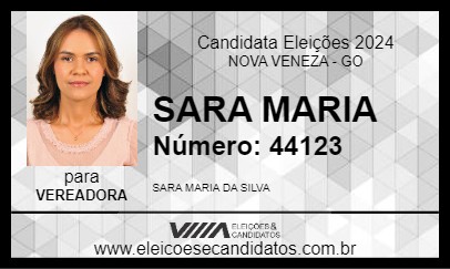 Candidato SARA MARIA 2024 - NOVA VENEZA - Eleições