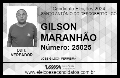 Candidato GILSON MARANHÃO 2024 - SANTO ANTÔNIO DO DESCOBERTO - Eleições