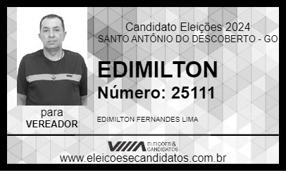 Candidato EDIMILTON 2024 - SANTO ANTÔNIO DO DESCOBERTO - Eleições