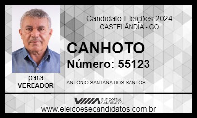 Candidato CANHOTO 2024 - CASTELÂNDIA - Eleições