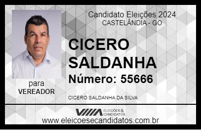 Candidato CICERO SALDANHA 2024 - CASTELÂNDIA - Eleições