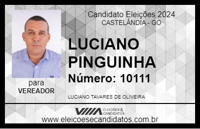 Candidato LUCIANO PINGUINHA 2024 - CASTELÂNDIA - Eleições