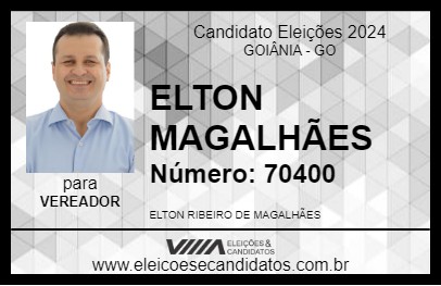 Candidato ELTON MAGALHÃES 2024 - GOIÂNIA - Eleições